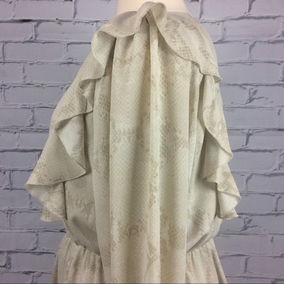 Banana Republic Ruffle Snake Print Dress, Size XL - Picture 5 of 12